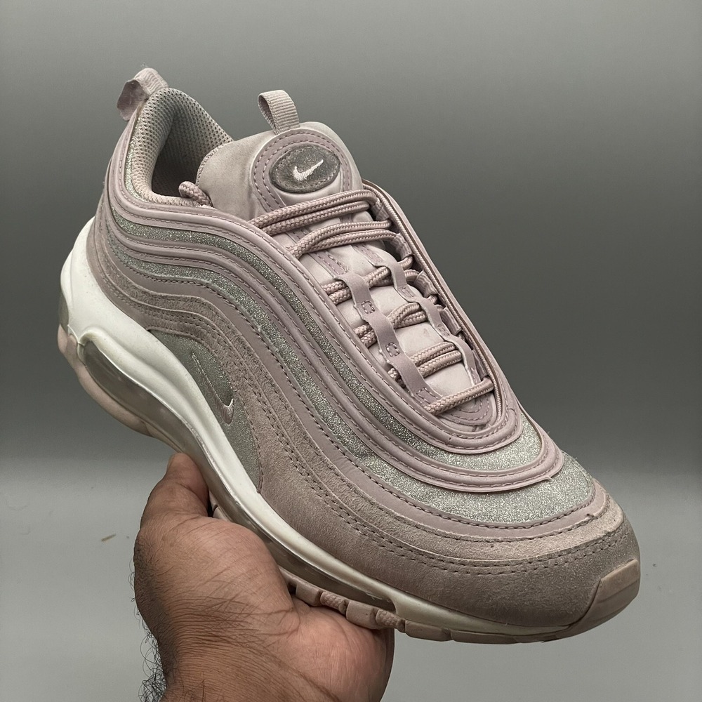 Nike Women Air Max 97 Particle Rose Silver Glitter Sneakers AT0071-600 Size 8.5